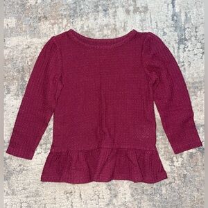 Cat & Jack waffle knit long sleeve top size 2T